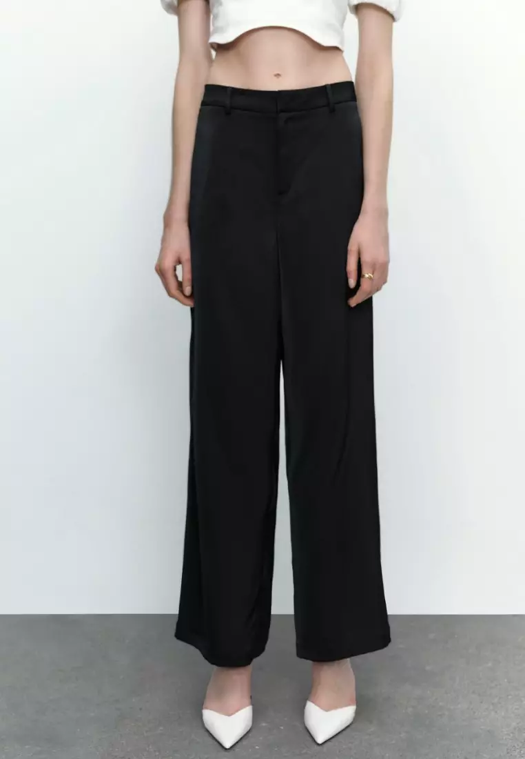 Thin wide 2025 leg trousers