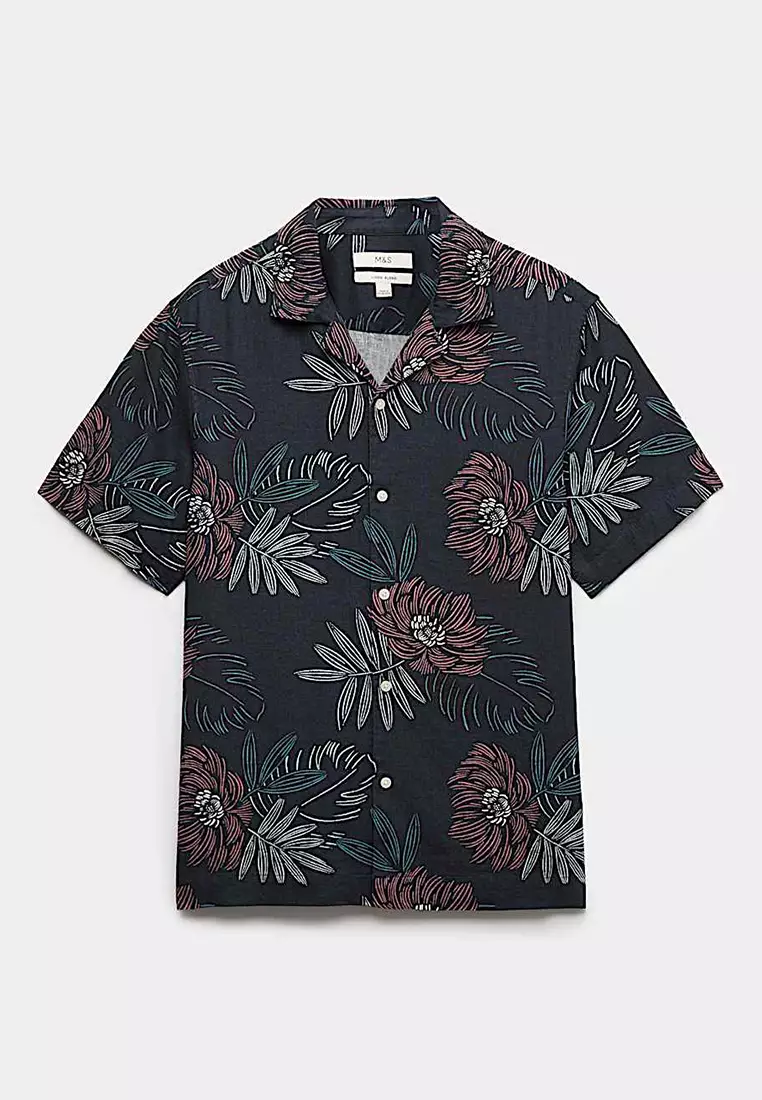 Linen Rich Hawaiian Shirt