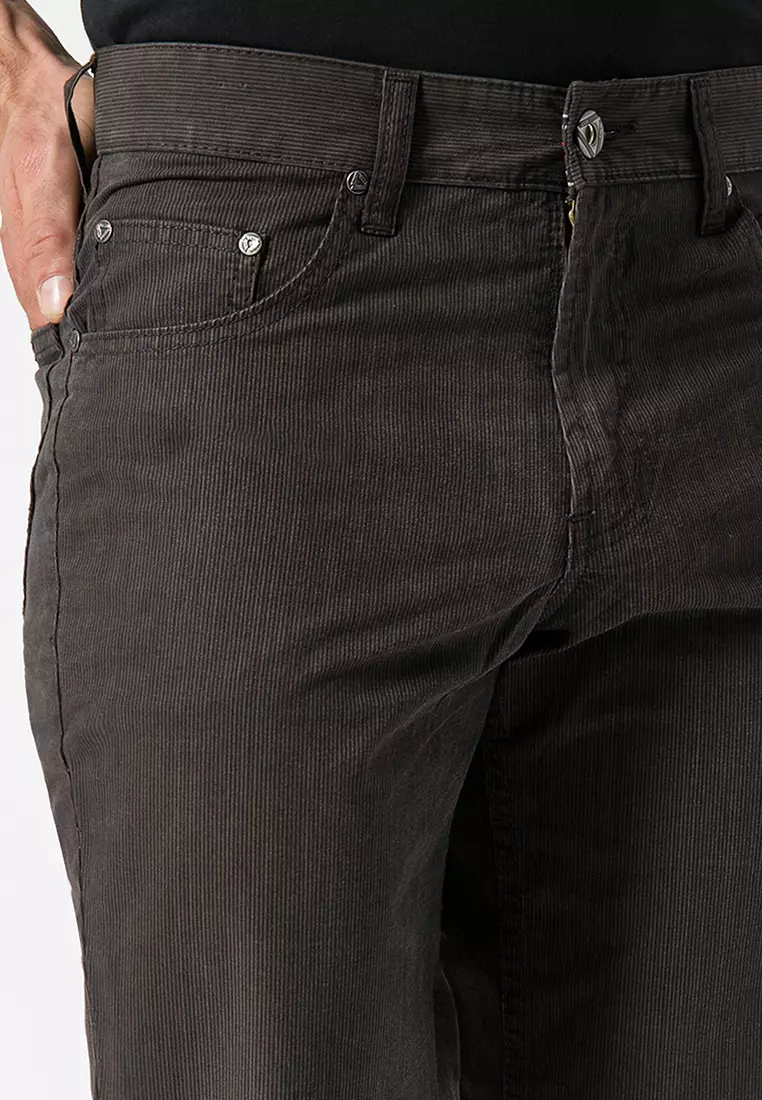 LGS - Celana Casual Pria - Celana Panjang Chinos - Warna Coklat - Reguler - LECT.338.F77.222.7C