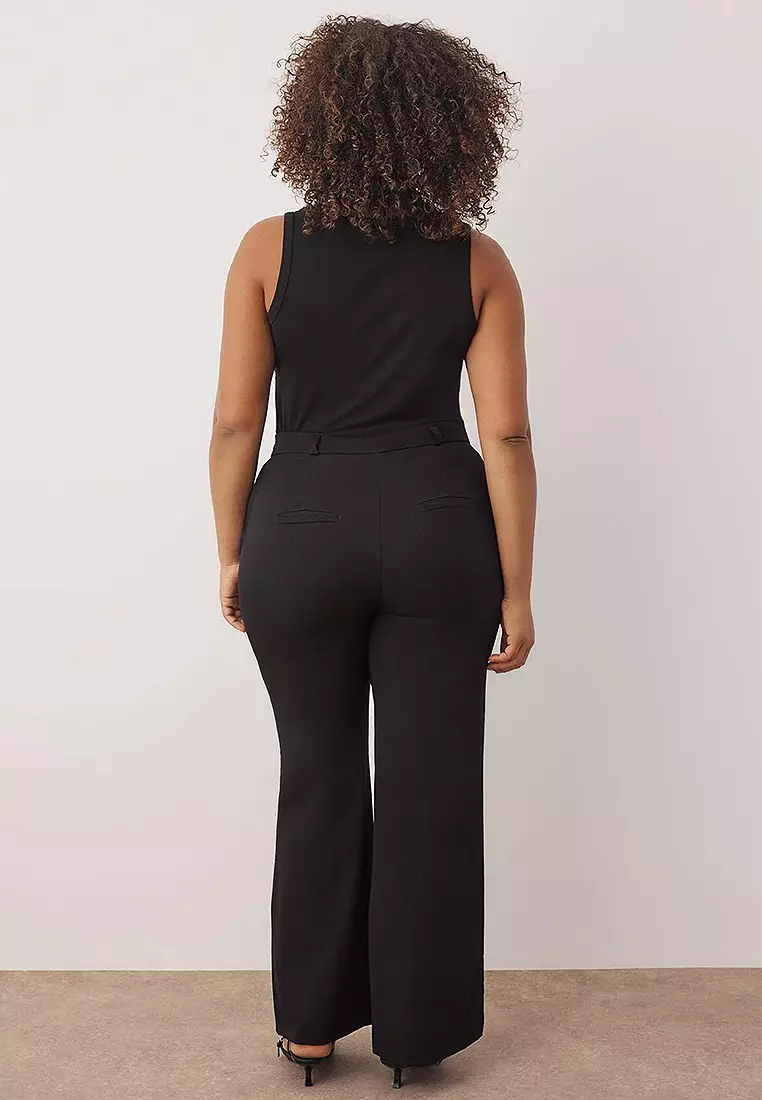 Woven Fabric Plus Size Trousers