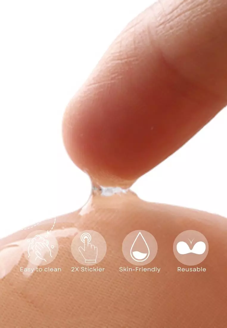 Special Bundle Angel Push Up Nubra in Black Seamless Invisible Reusable Adhesive Stick on Wedding Bra and Nipple Cover Silicone