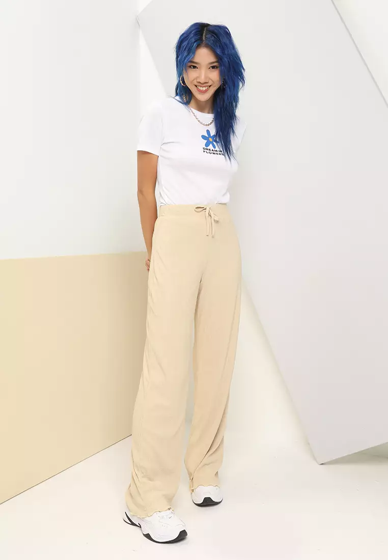 Plisse trousers topshop online
