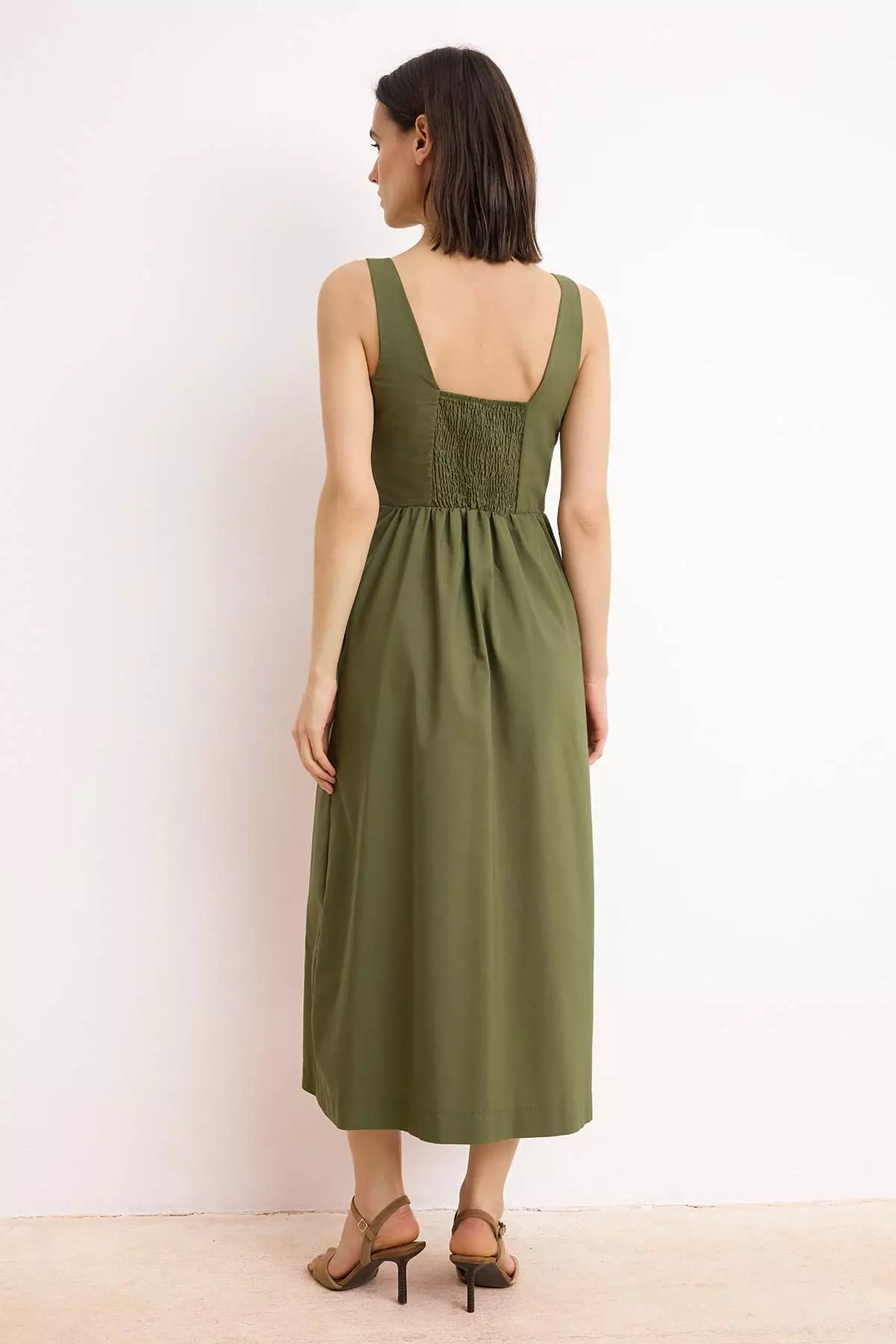 Gathered Midi Dress