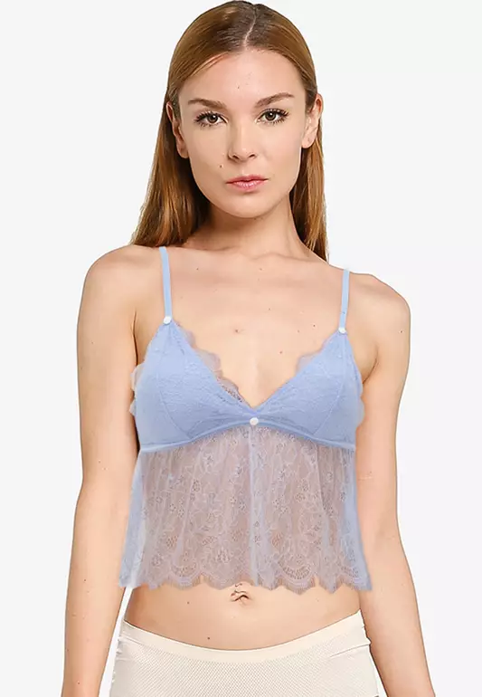Eyelash Lace Longline Bralette