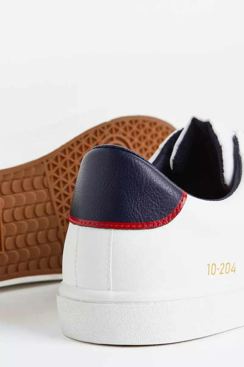 Imitation leather trainers