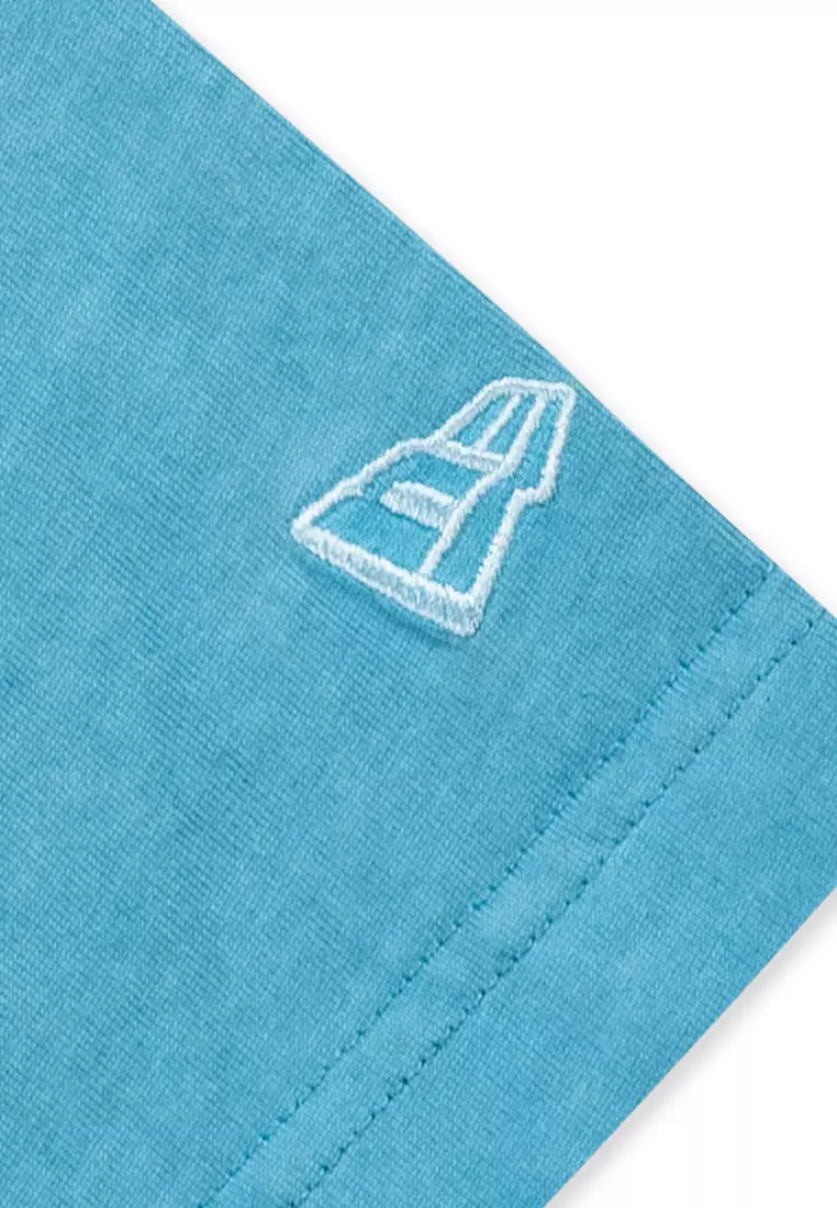 NE 1920 Wordmark 90s Vibe Blue Foam Oversized Short Sleeve T-Shirt