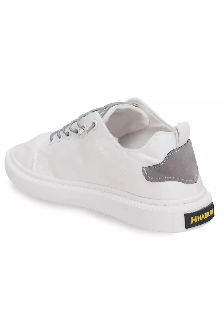 Anando Sepatu Sneakers Pria Motif Gambar Casual Shoes Stylish Design Material Leather ORIGINAL - White