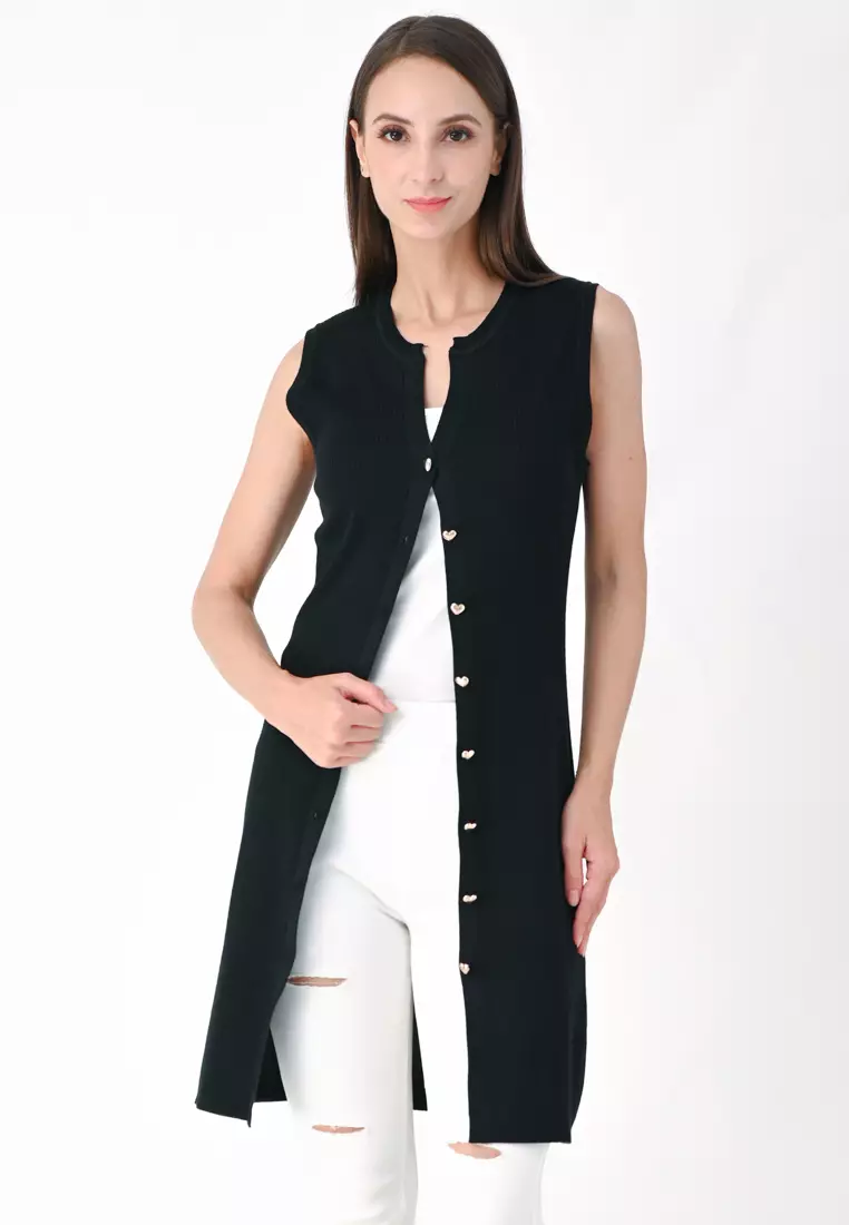 长款针织开衫（可作连衣裙）