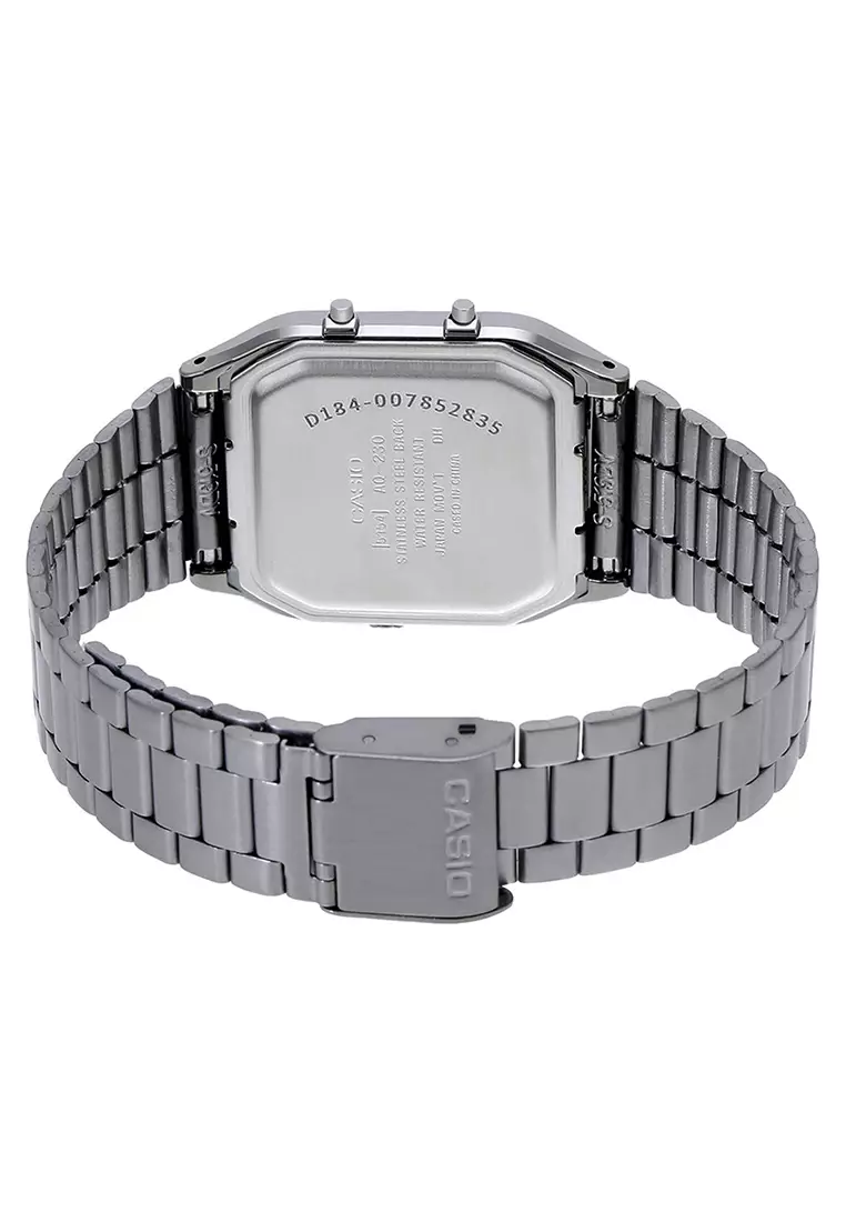Casio AQ-230GG-2ADF - Jam Tangan Pria - Grey - Stainless Steel Bracelet