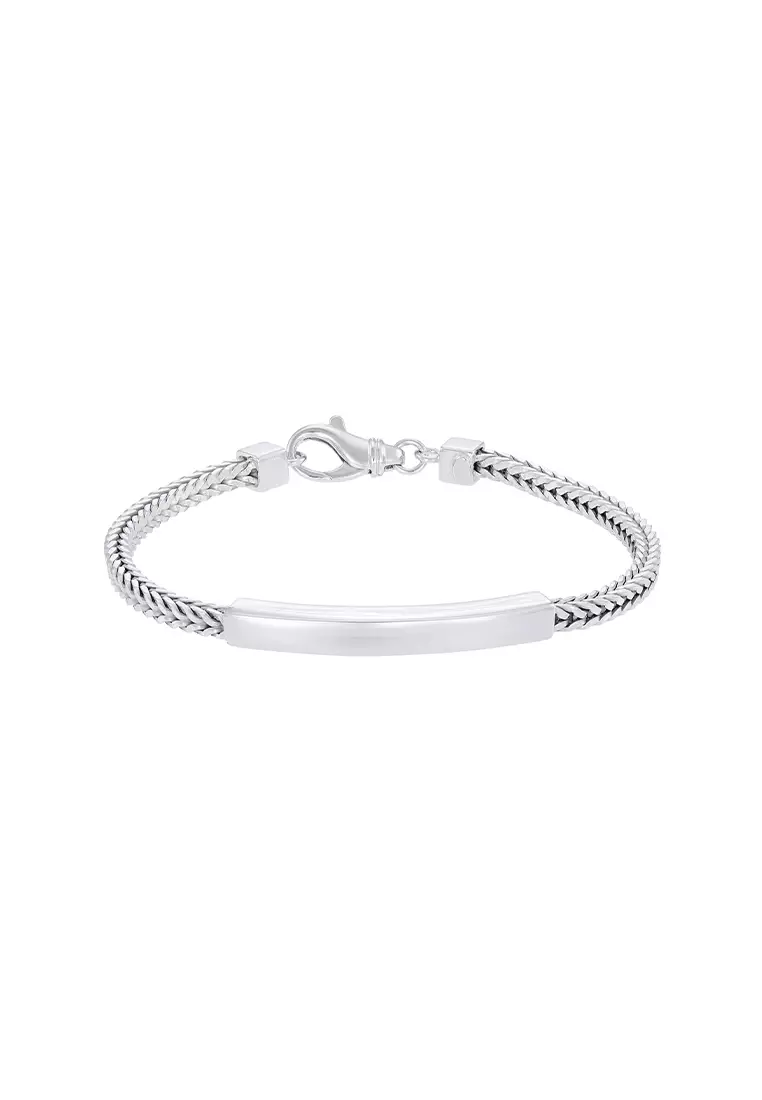 Mens jewellery silver bracelet clearance