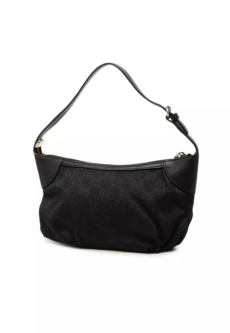 Pre-Loved Gucci Gg Canvas Web Handbag
