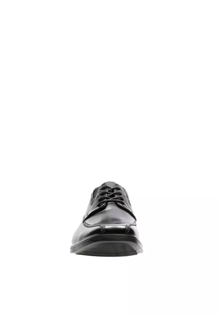 Tilden Walk Black Leather Mens Dress Shoes - Wide Feet