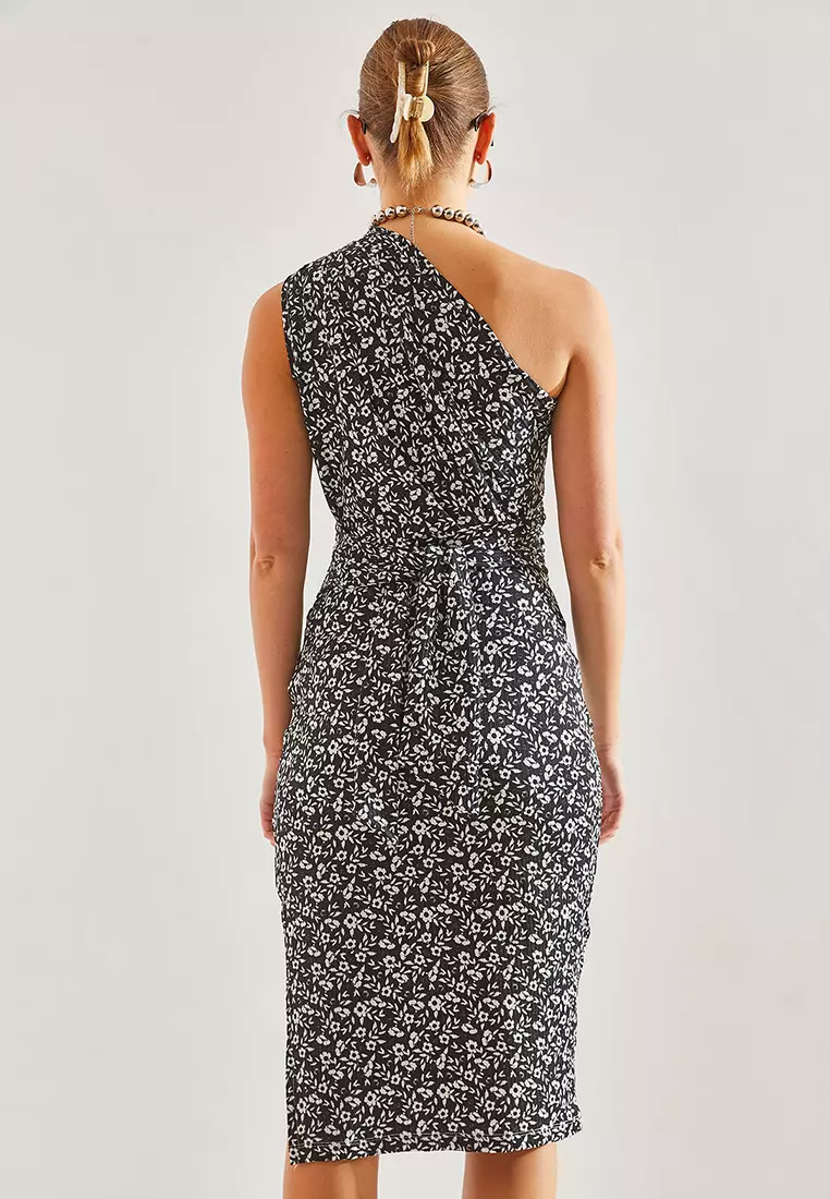 Decollete Patterned Dress