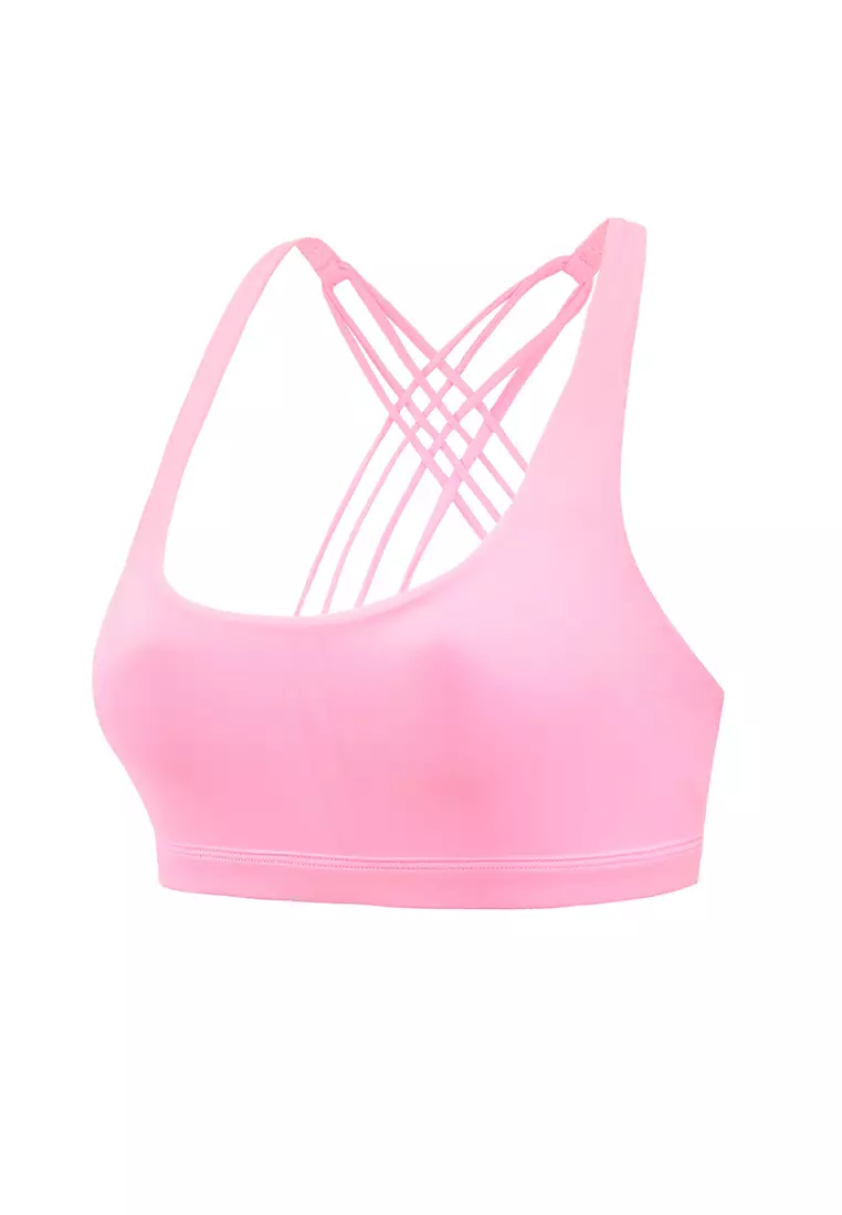 Buy FEMULA Pink Cotton Lycra Sports Bra - 30 (Pack of 2) Online at