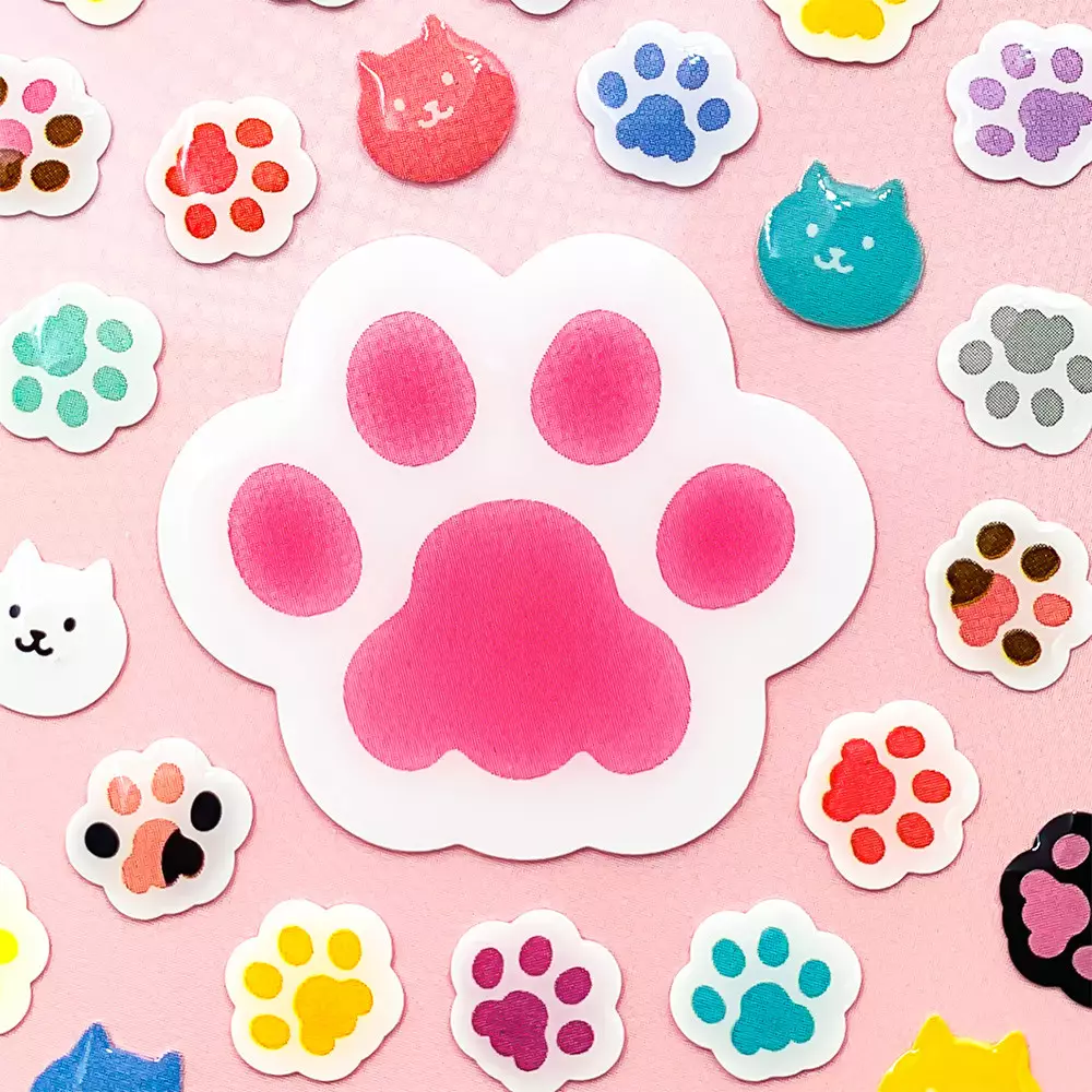 KIDDY FUN FUNNY STIKER JELLY CAT PAW S2 - MIX