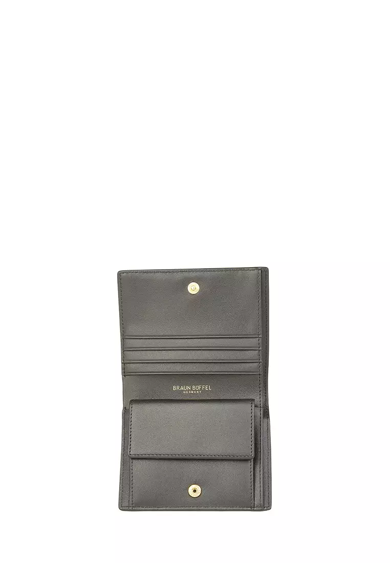 Ville Bifold Small Wallet With Coin Compartment In Black
