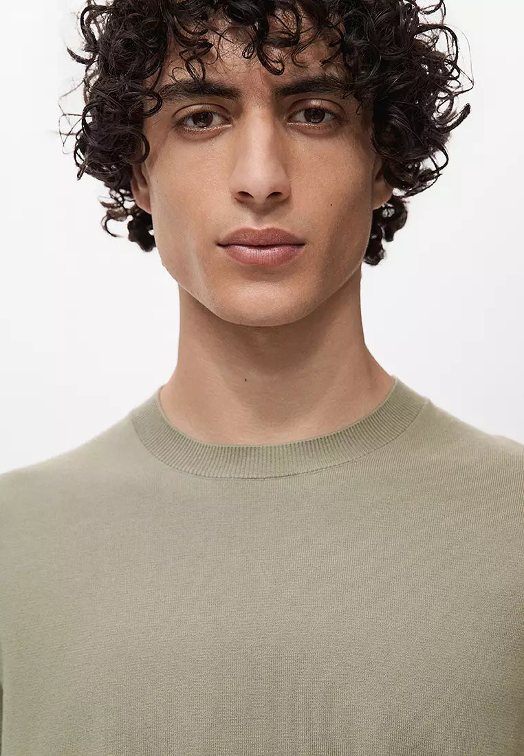 Cotton Fine-Knit T-Shirt