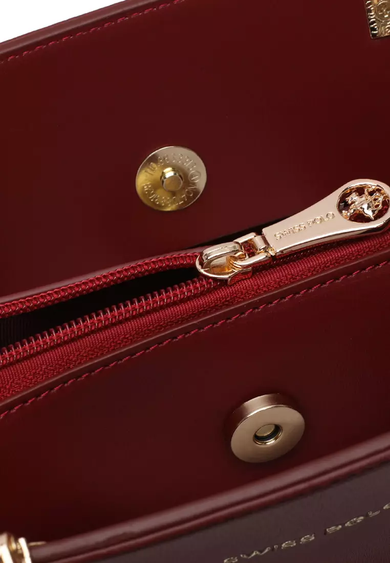 Women's Top Handle Bag / Sling Bag / Crossbody Bag - Red