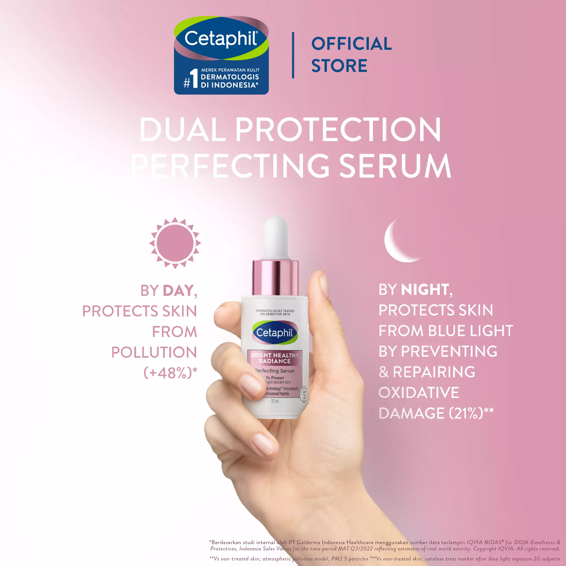 Cetaphil Bright Healthy Radiance Perfecting Serum 30ml dengan Sea Daffodil, Niacinamide, Advanced Peptide, Antioxidant C untuk Mengurangi Bintik Hitam