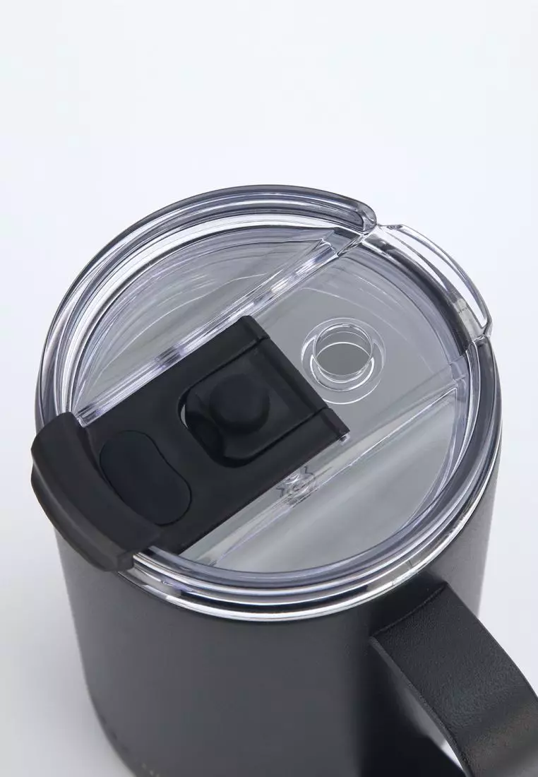 Crossing Neo Insulated S/S Leakproof Ceramic Mug W Handle And Lid 400ml - Black