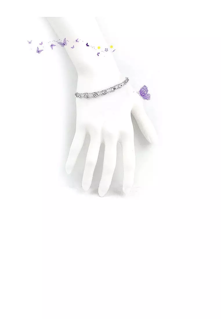 Glistening Bracelet with Silver Austrian Element Crystals