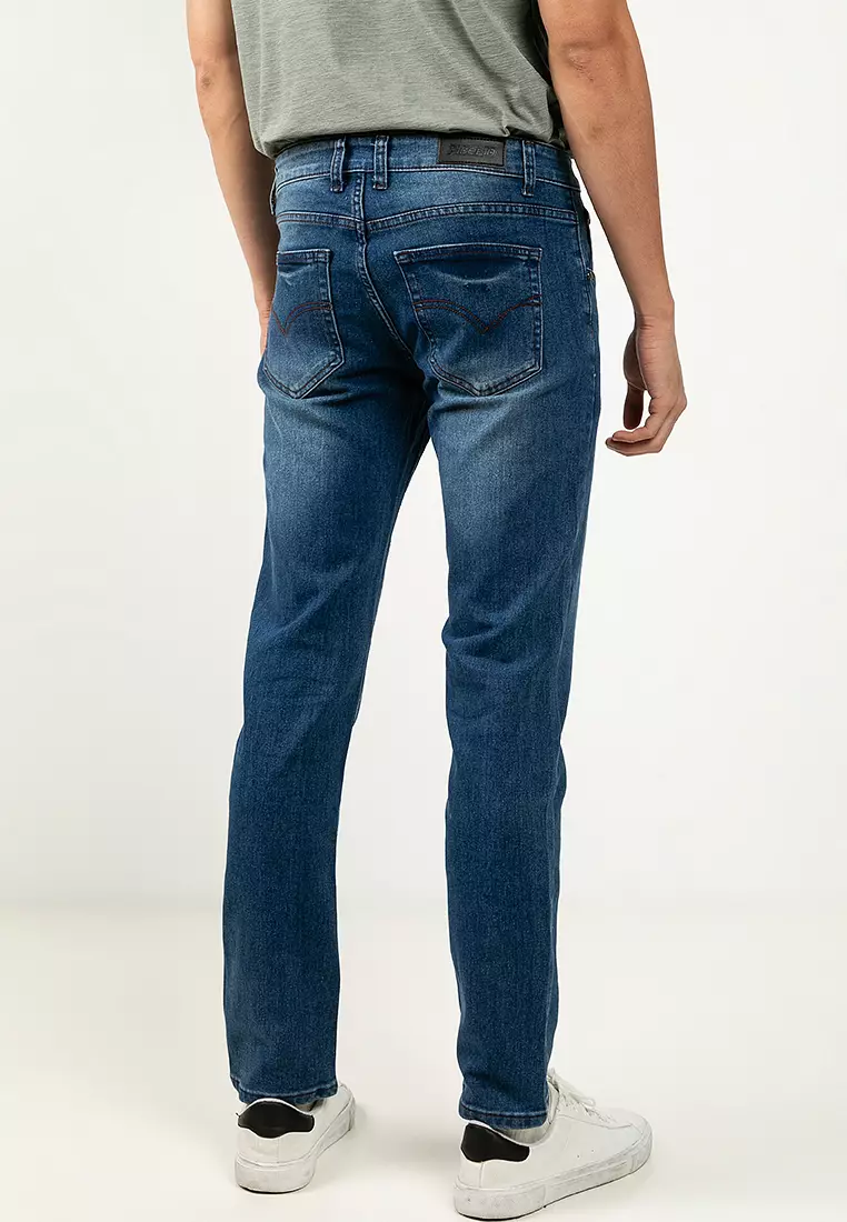 Slim Fit Washed Denim Jeans