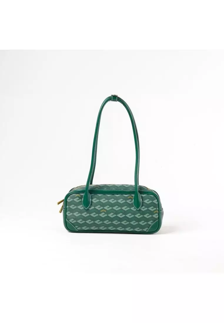 Tas CHRISTY NG MARCELO MONOGRAM PATTERN GREEN SHOULDER BAG 100% ORIGINAL
