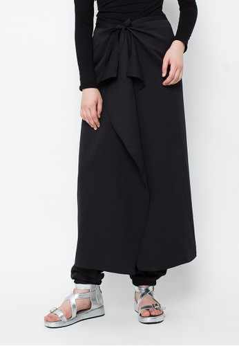 Culottes WITH COVER LAYER Black colour
