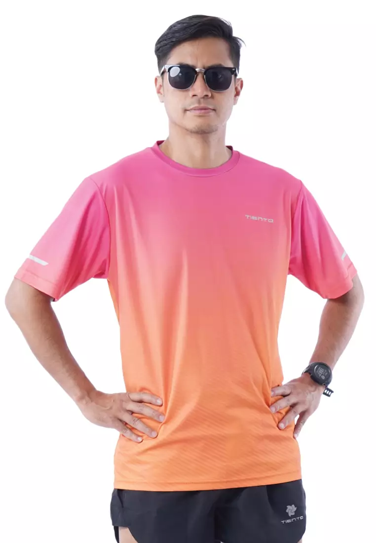 Tiento Baju Olahraga Lari Jersey Running Pria Anti UV Xceleration