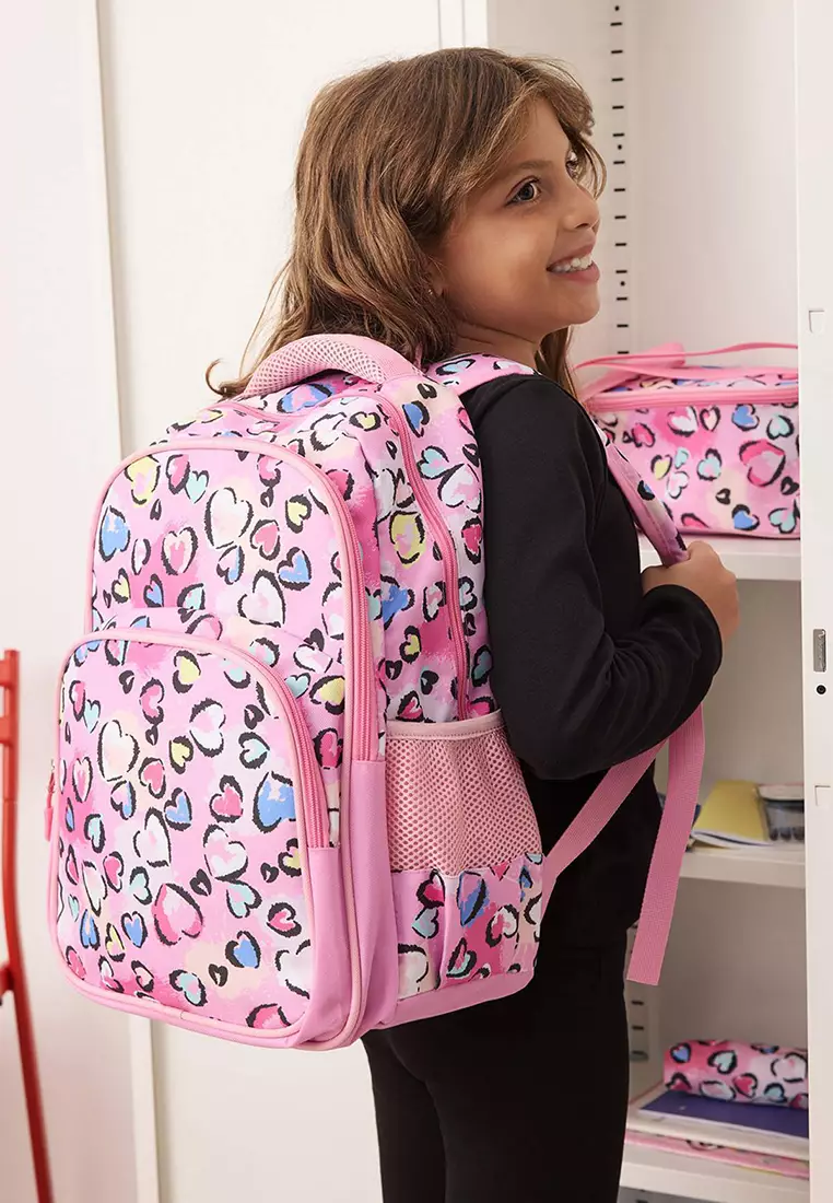 3-Piece Girls' Kids Insulated Lunch Box Pen Holder School Backpack