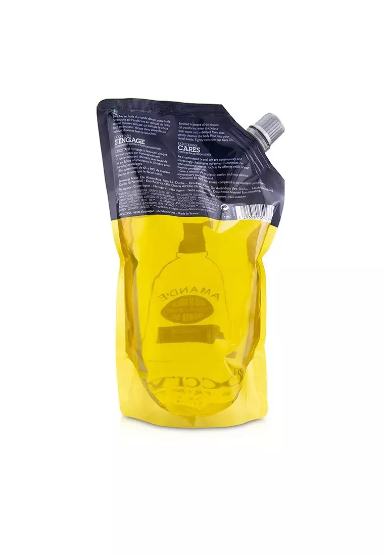 L'occitane - Almond Cleansing & Softening Shower Oil (Eco-Refill) 500ml/16.9oz