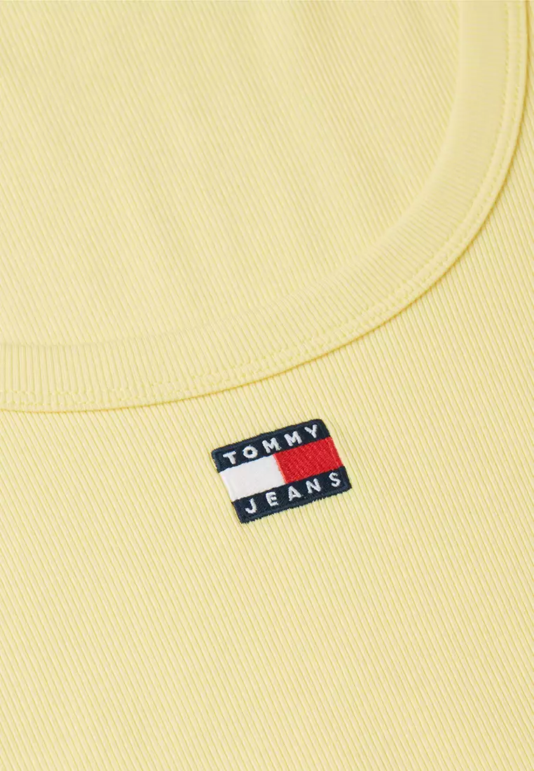 Badge Scoop Neck Slim T-Shirt - Tommy Jeans
