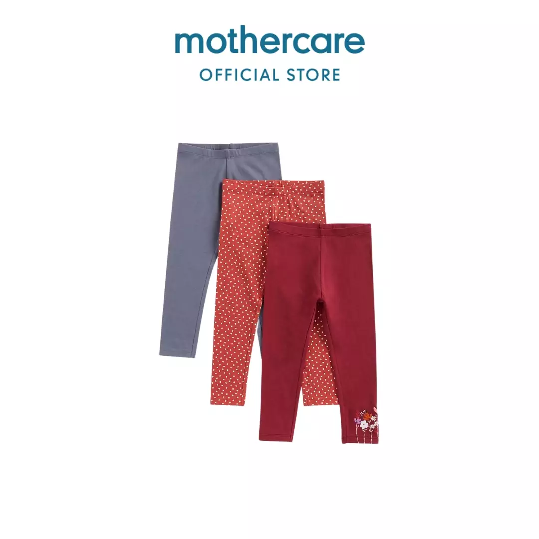 Jual Mothercare Mothercare Leggings - 3 Pack - Celana Panjang Anak  Perempuan (Merah) Original 2024