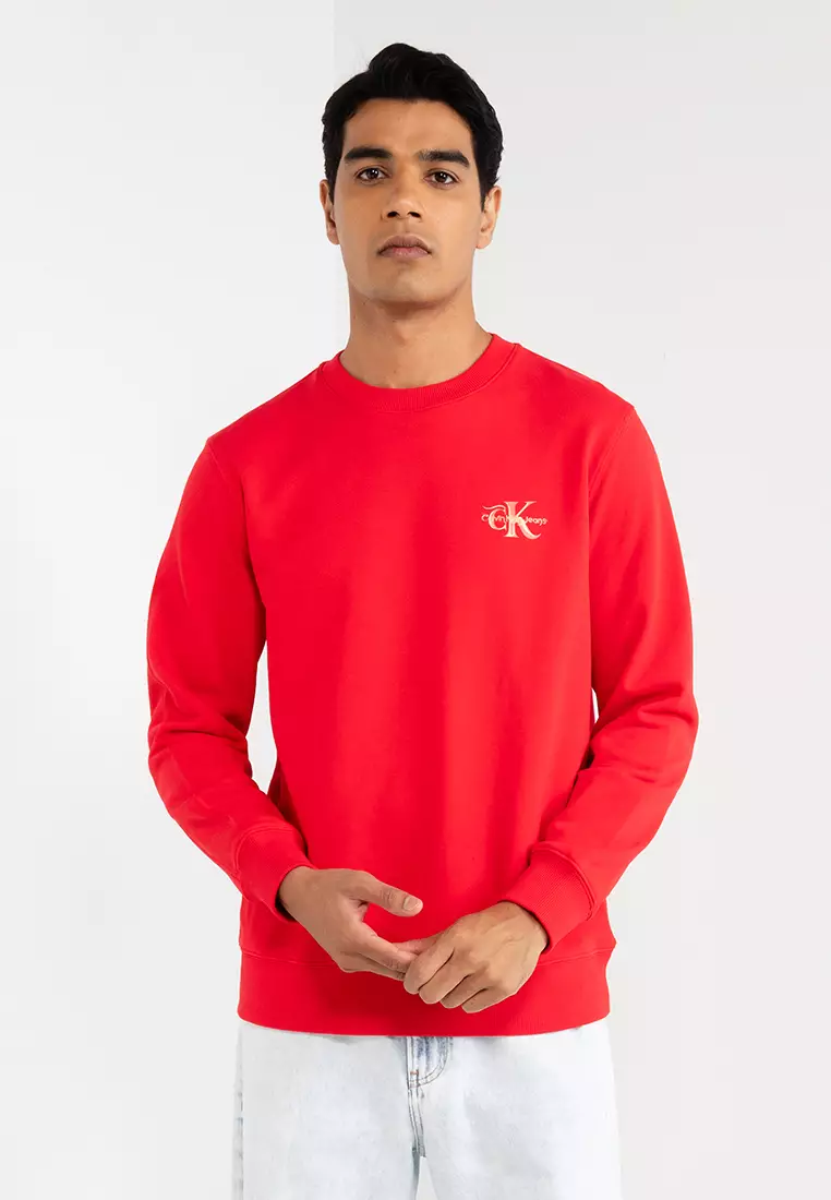 Calvin klein monogram best sale sweatshirt