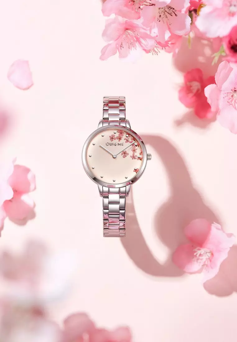 [Sustainable Watch] Oui & Me Fleurette 34mm Women's Metal Band Quartz Watch ME010371