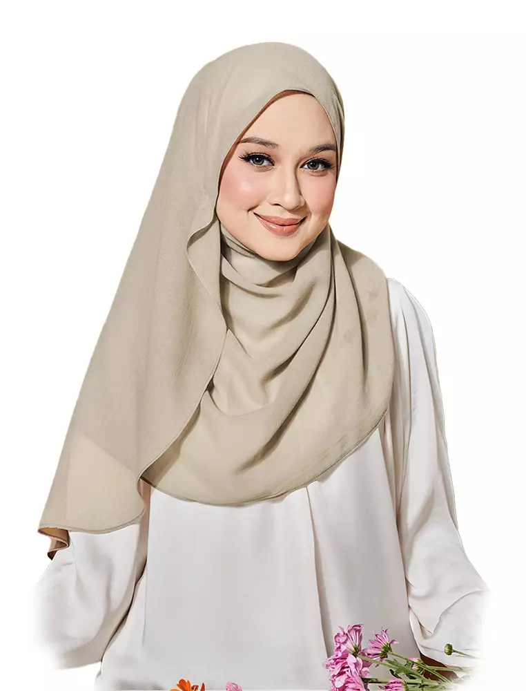 Buy SofeaRose DOVE COTTON VOILE SHAWL 12 LIGHT TAN Online ZALORA