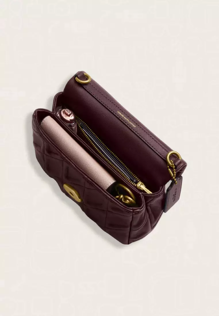 Coach Times Square Tabby Shoulder Bag 17 With Quilting Merlot