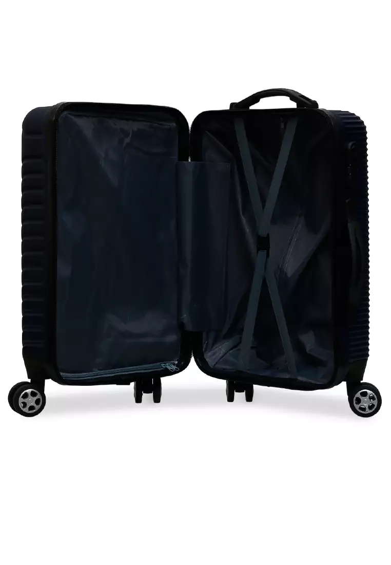 Carlton Koper Hardcase Unisex Size 20 Inch Uniqe Design Tas Travel Large Compartment Material ABS+PVC Coated ORIGINAL - Blue