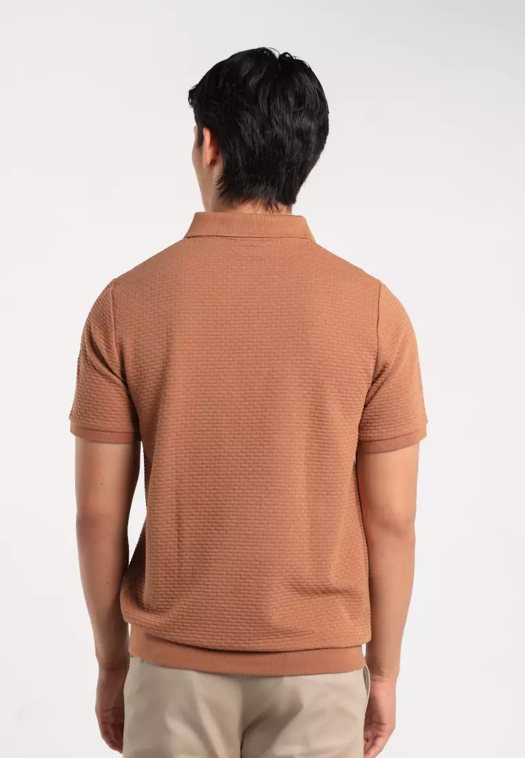 MOC - Kaos Polo Pria Lengan Pendek Caleb - Brown