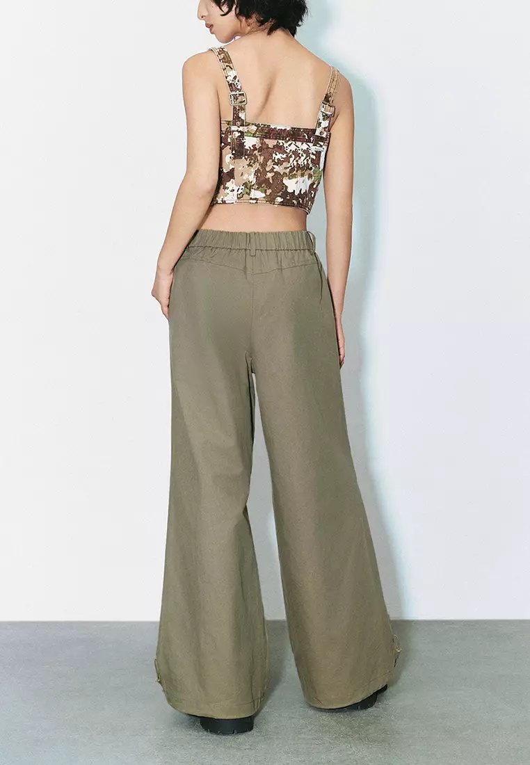 无袖袖一字领开襟衬衫