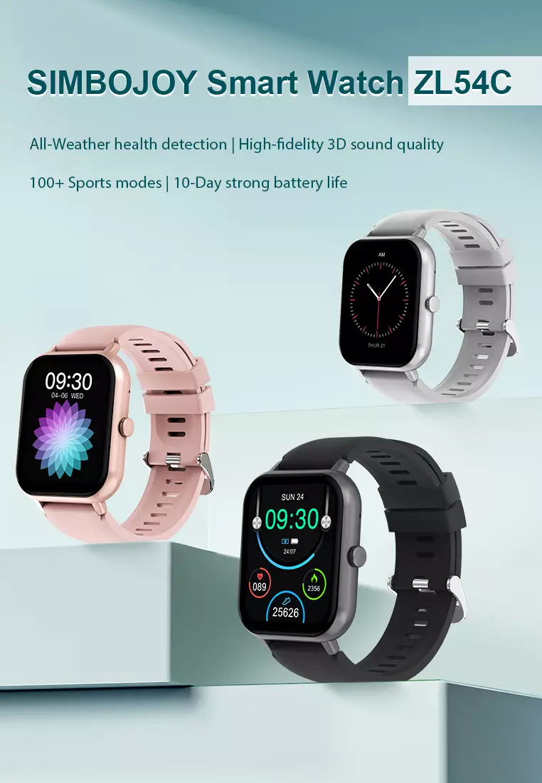 SmartWatch ZL54C Jam Pintar Full Touch Screen 1.83inci Olahraga BT Call Jam Tangan Wanita/Pria pink