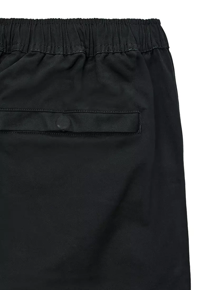 MENS BLACK ELDON RELAXED COTTON PANT