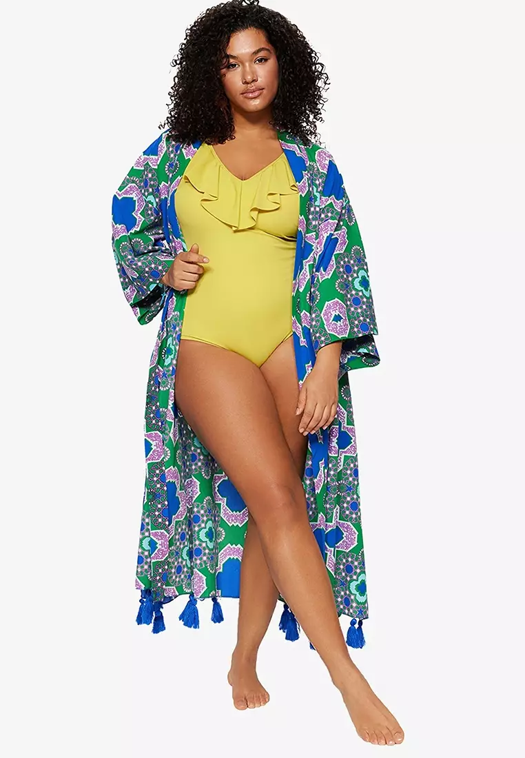 Women's plus size best sale kimono cardigan