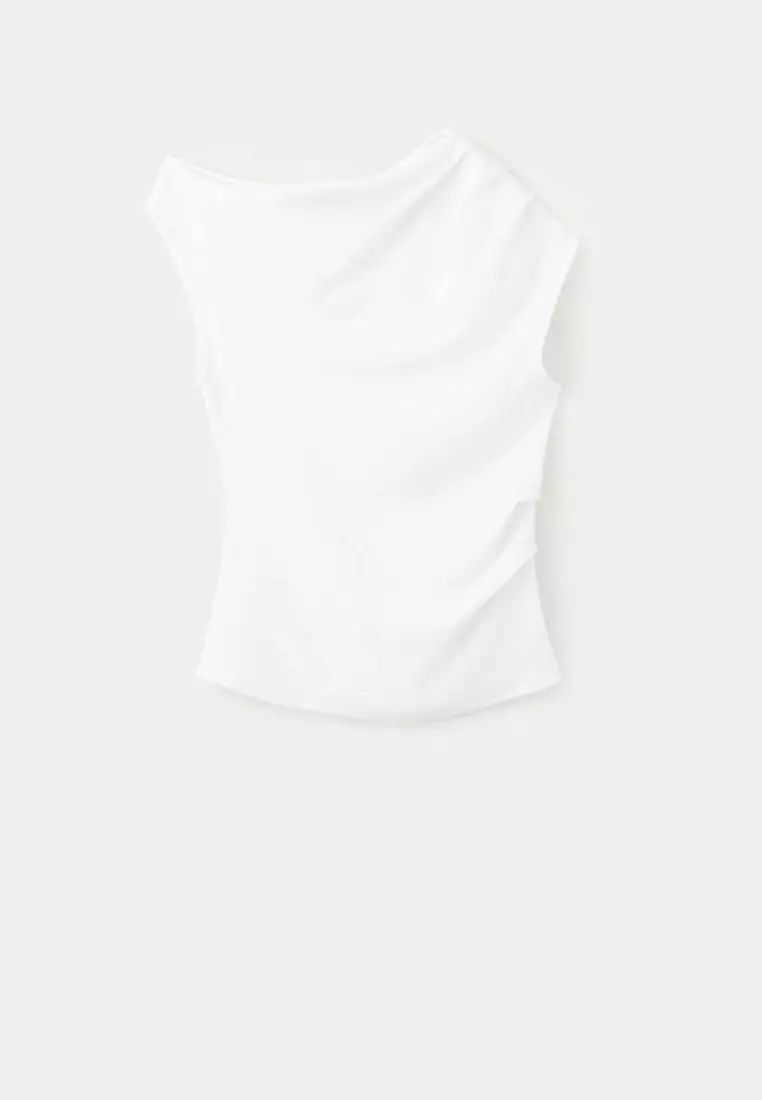 Asymmetrical Ruched Top