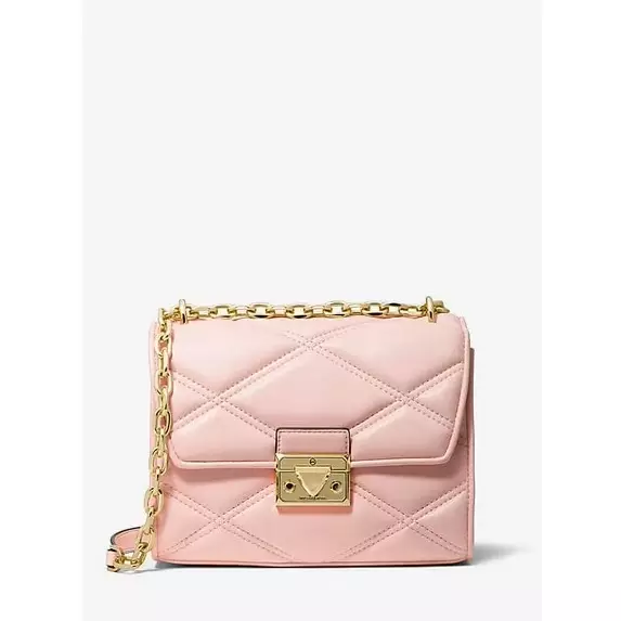 MICHAEL KORS Serena Medium Flap Shoulder Bag Powder Blush