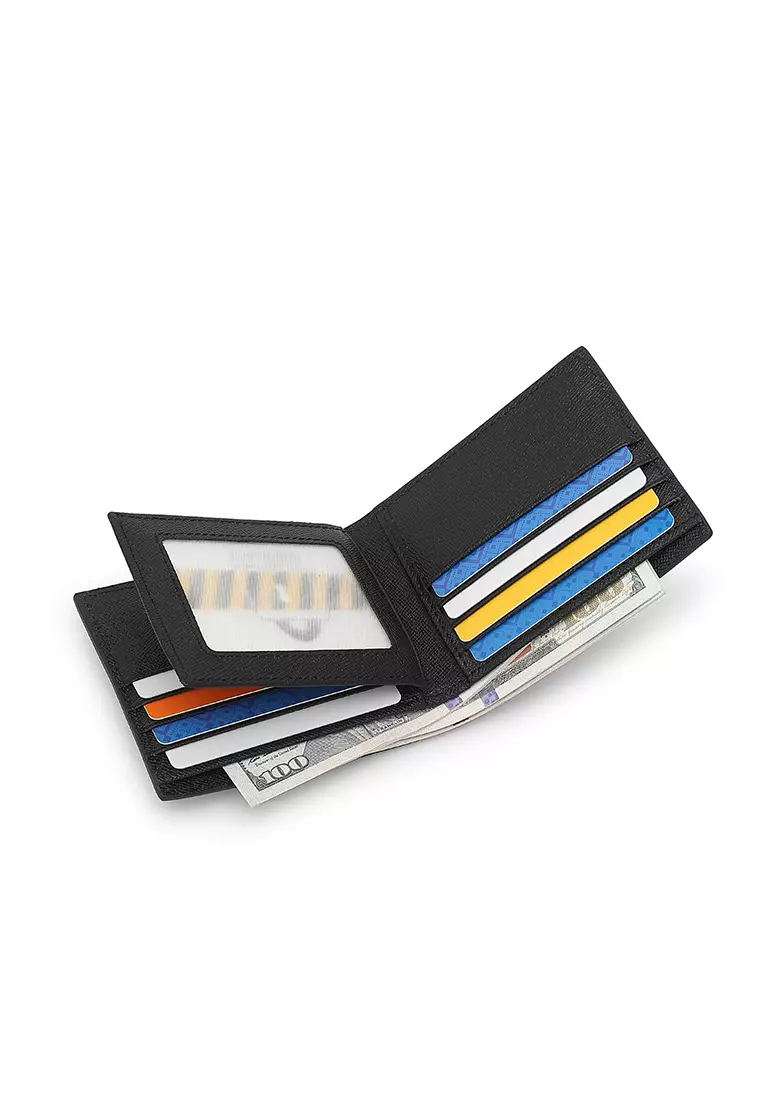 Men's Genuine Leather RFID Blocking Wallet - Black