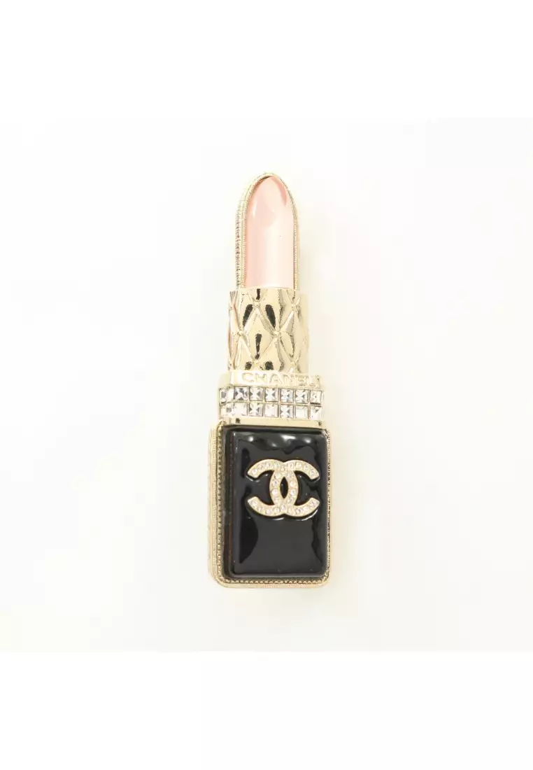 CHANEL C22C COCO Mark Crystal Moon Rhinestone Necklace Accessories Silver