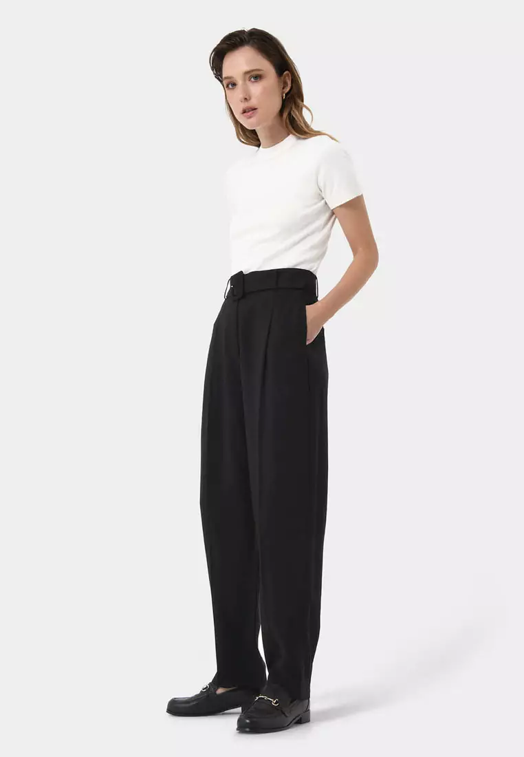 Hazel Belted Tapered Pant