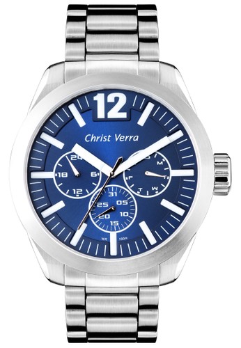 Christ Verra Multifunction Men's Watch CV 84344G-11 BLU/SS Blue Silver Stainless Steel