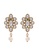 estele gold Estele Gold Plated Flower Pearl Drop Earrings for Women 02D32ACA52389FGS_1